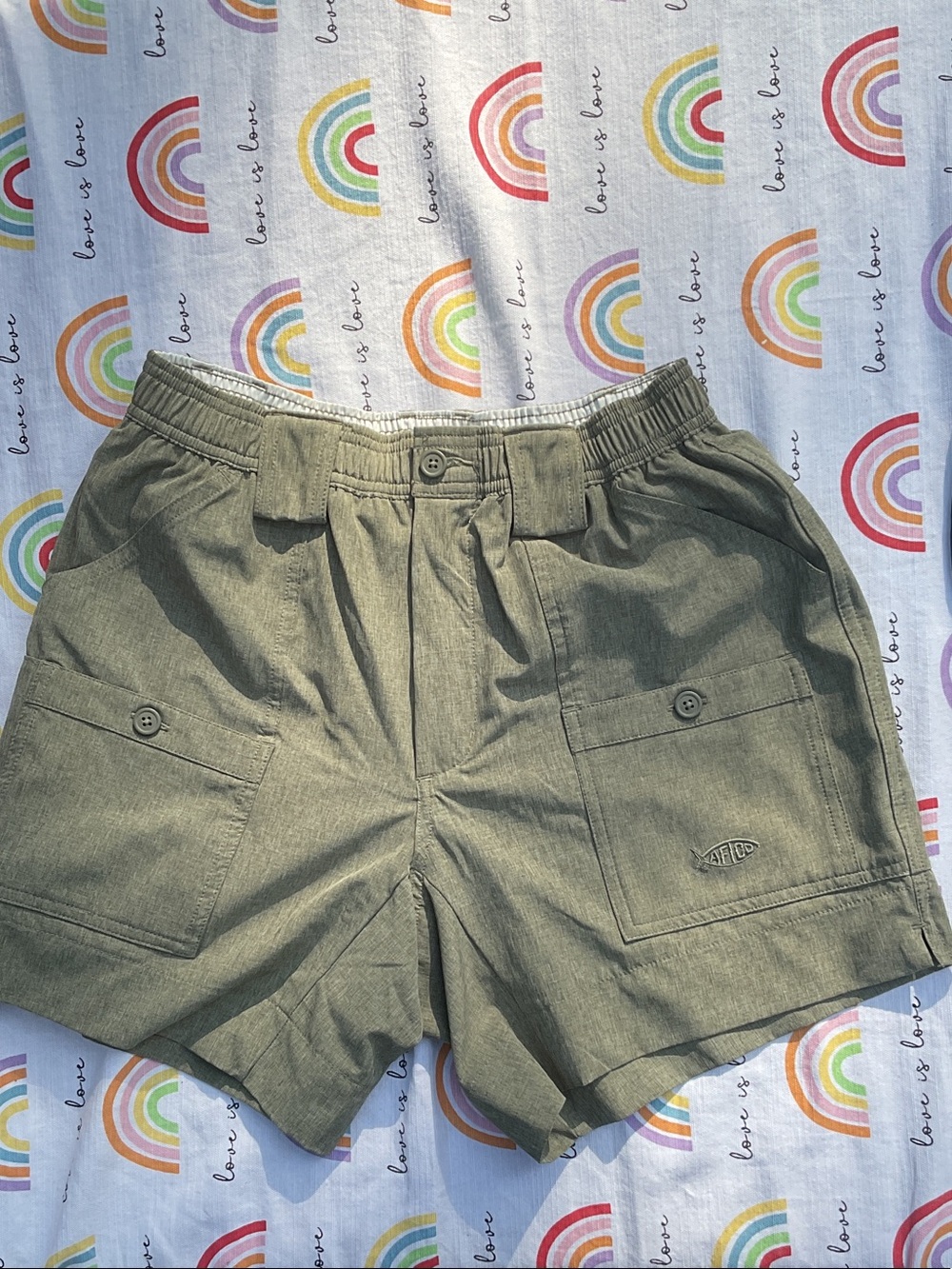 AFTCO Olive Green Women's Utility Cargo Shorts